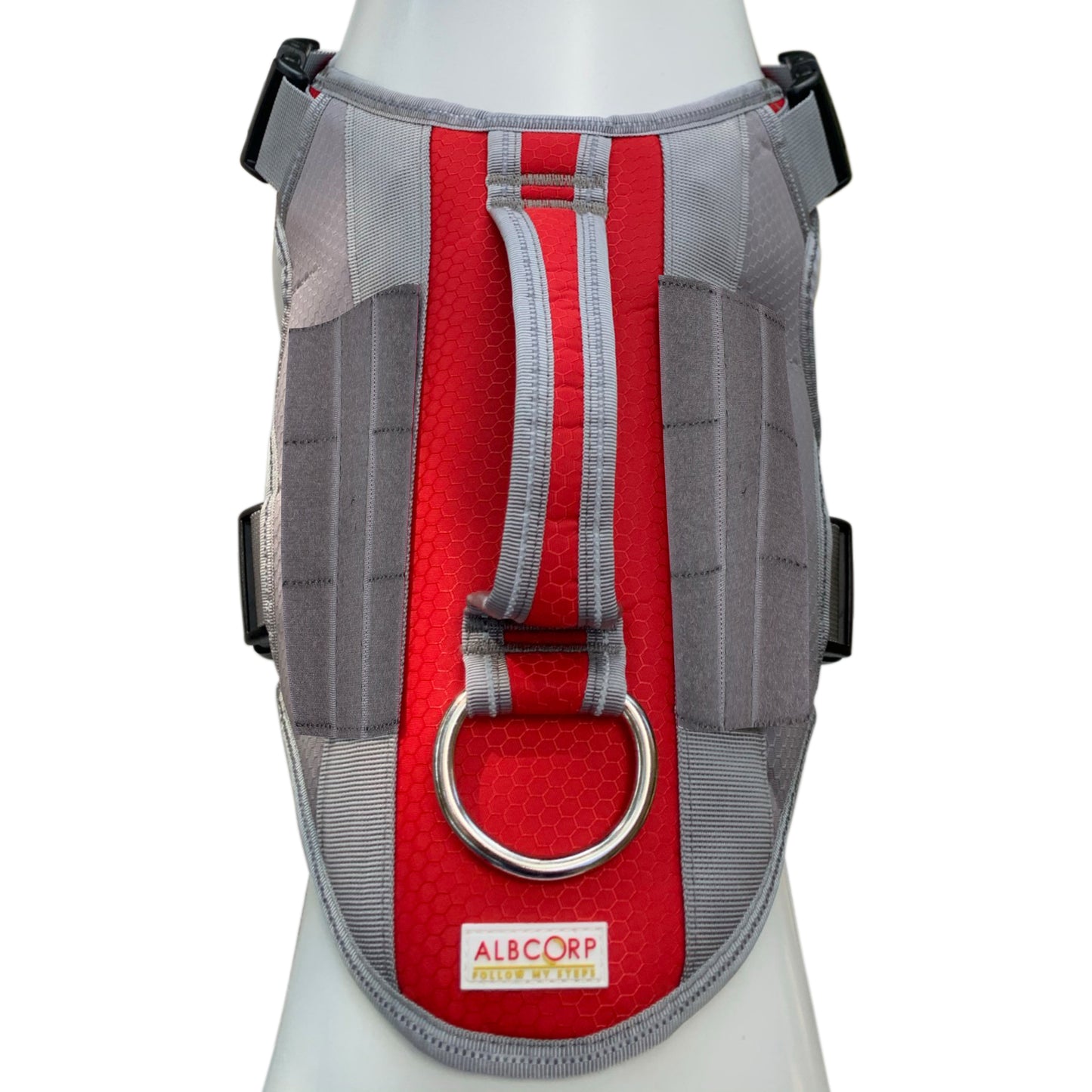Albcorp Tactical Service Dog Vest Harness - No-Pull, S - XL, Red-Tactical Dog Harness-AlbCorpShop