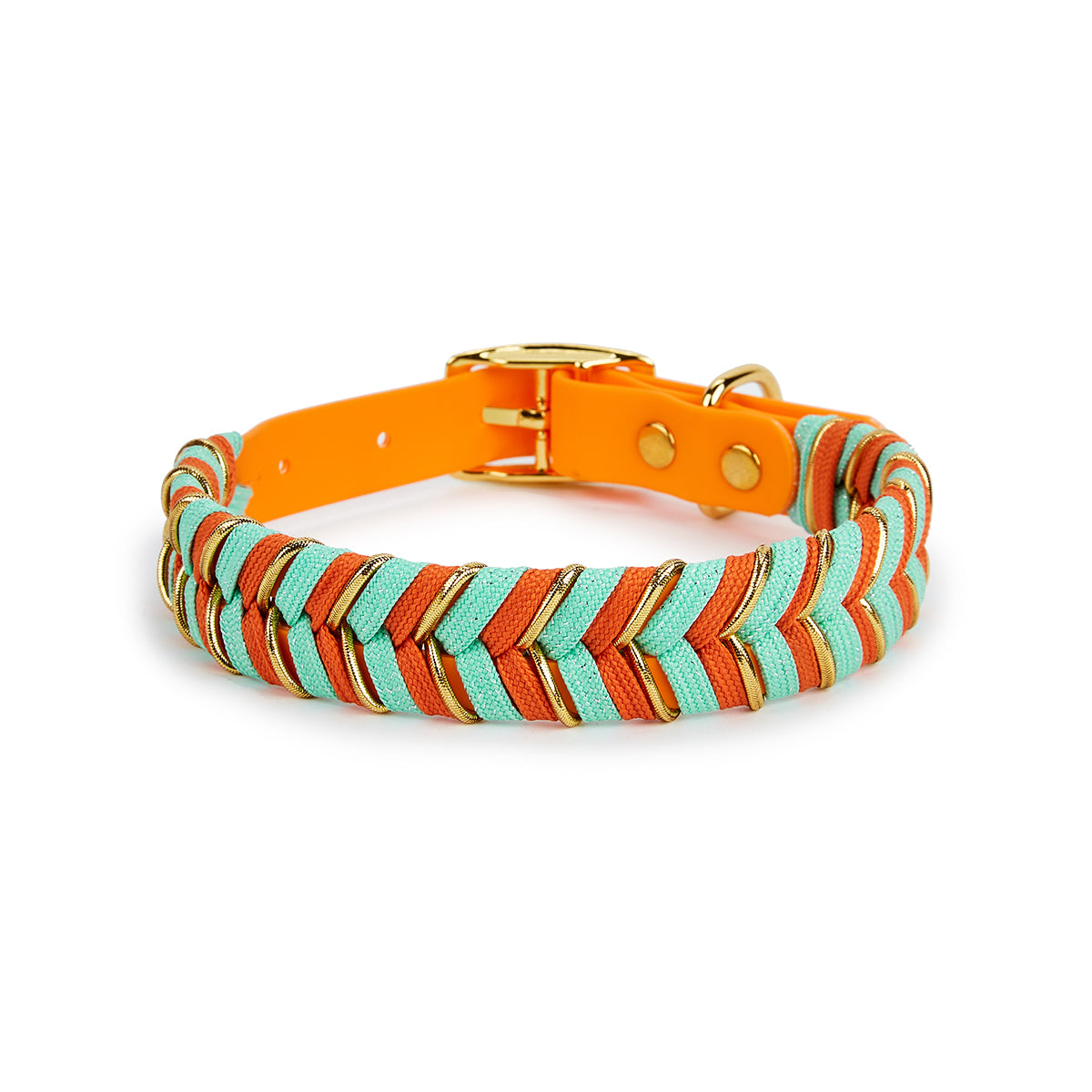Albcorp Handmade PVC Coated Dog Collar | Luxury Braided Waterproof Collar for Small to Large Dogs | Adjustable, Durable & Easy to Clean | Stylish Design for Walks & Training