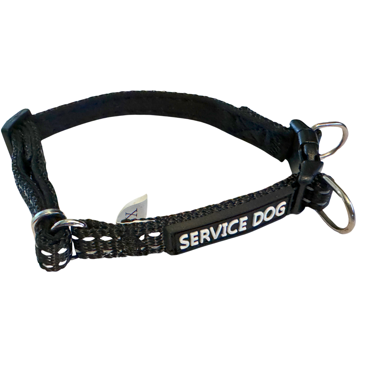 Albcorp Reflective Service Dog Collar - Service Dog Rubber Patch - Sizes XS- XL, for Service Animal Leashes or ID Tags-Service Dog Collar-AlbCorpShop
