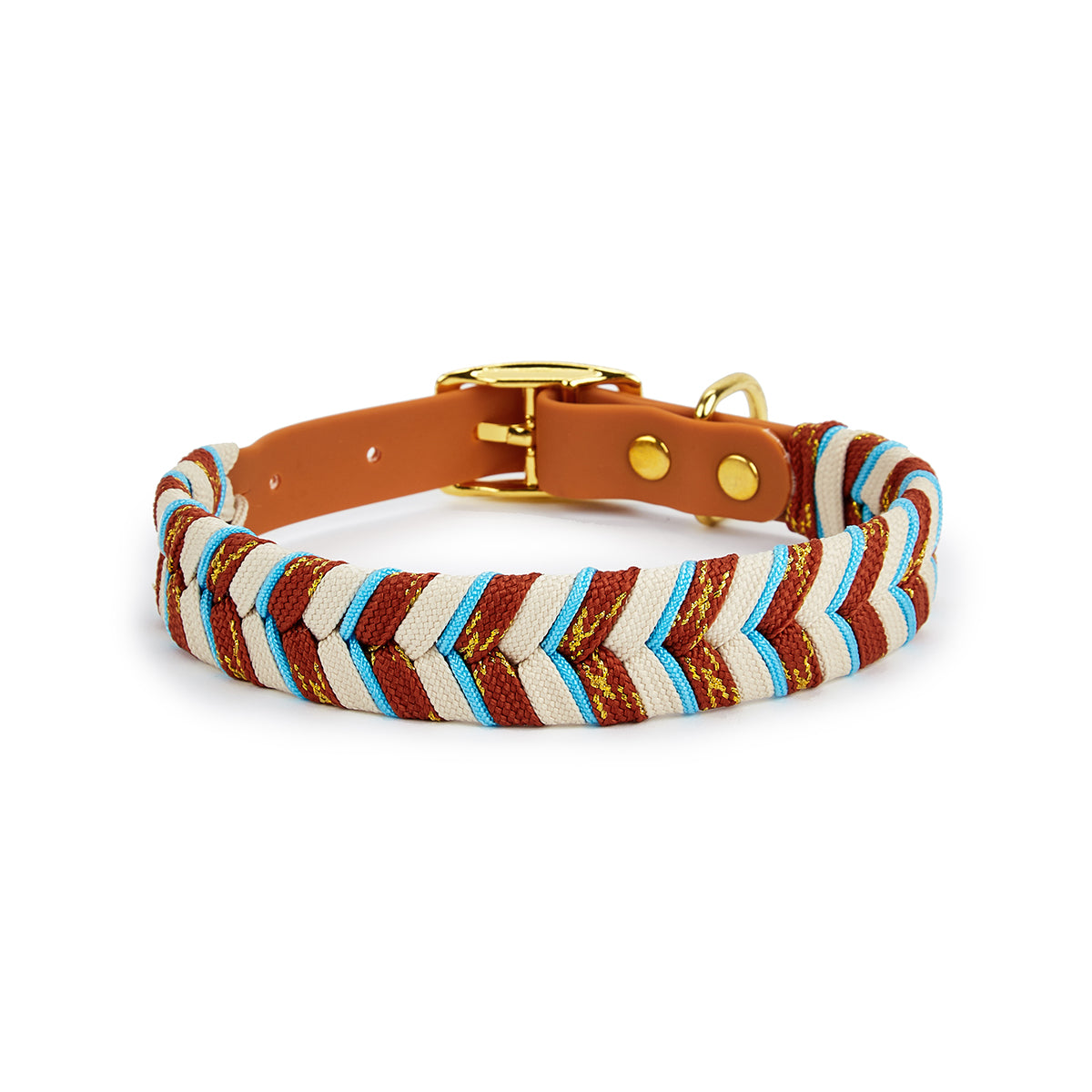 Albcorp Handmade PVC Coated Dog Collar | Luxury Braided Waterproof Collar for Small to Large Dogs | Adjustable, Durable & Easy to Clean | Stylish Design for Walks & Training