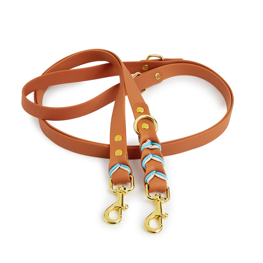 Albcorp Braided Hands-Free Dog Leash – Small & Medium Sizes, 7.2 ft Long – PVC Coated, Adjustable for Cross-Body, Waist, or Handheld Use – Waterproof, Customizable & Durable