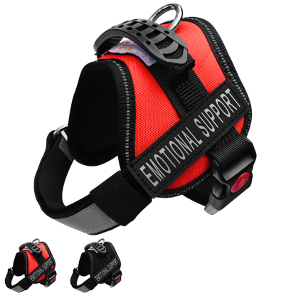 ALBCORP Service Dog Vest Harness - Reflective - Woven Polyester and Nylon, Comfy Mesh Padding - Sizes from XXS to XL – Service Dog Patches Included.-Dog Vest Harness-AlbCorpShop