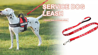 ALBCORP Service Dog Vest Harness - Reflective - Woven Polyester and Nylon, Comfy Mesh Padding - Sizes from XXS to XL – Service Dog Patches Included.