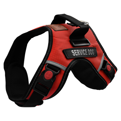 ALBCORP Service Dog Vest Harness - Reflective - Woven Polyester and Nylon, Comfy Mesh Padding - Sizes from XXS to XL – Service Dog Patches Included.-Dog Vest Harness-AlbCorpShop